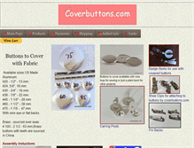 Tablet Screenshot of coverbuttons.com